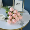 Artificial flower oil painting rose, single Bulgarian rose, silk flower, wedding decoration, bride's hand bouquet, cake decoration Specification image